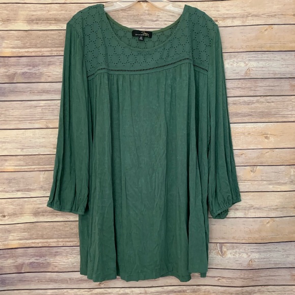 Suzanne Betro Tops - Suzanne Betro green tunic top size 2X